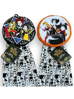 Disney Hocus Pocus Halloween Kitchen Towels 2 Pack New With Tags